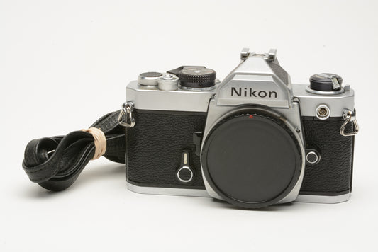 Nikon FM, Chrome, 35mm SLR Body,