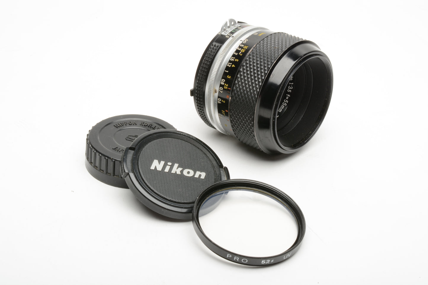 Nikon Nikkor-P 55mm f3.5 Ai Micro Lens, Clean & Sharp + UV