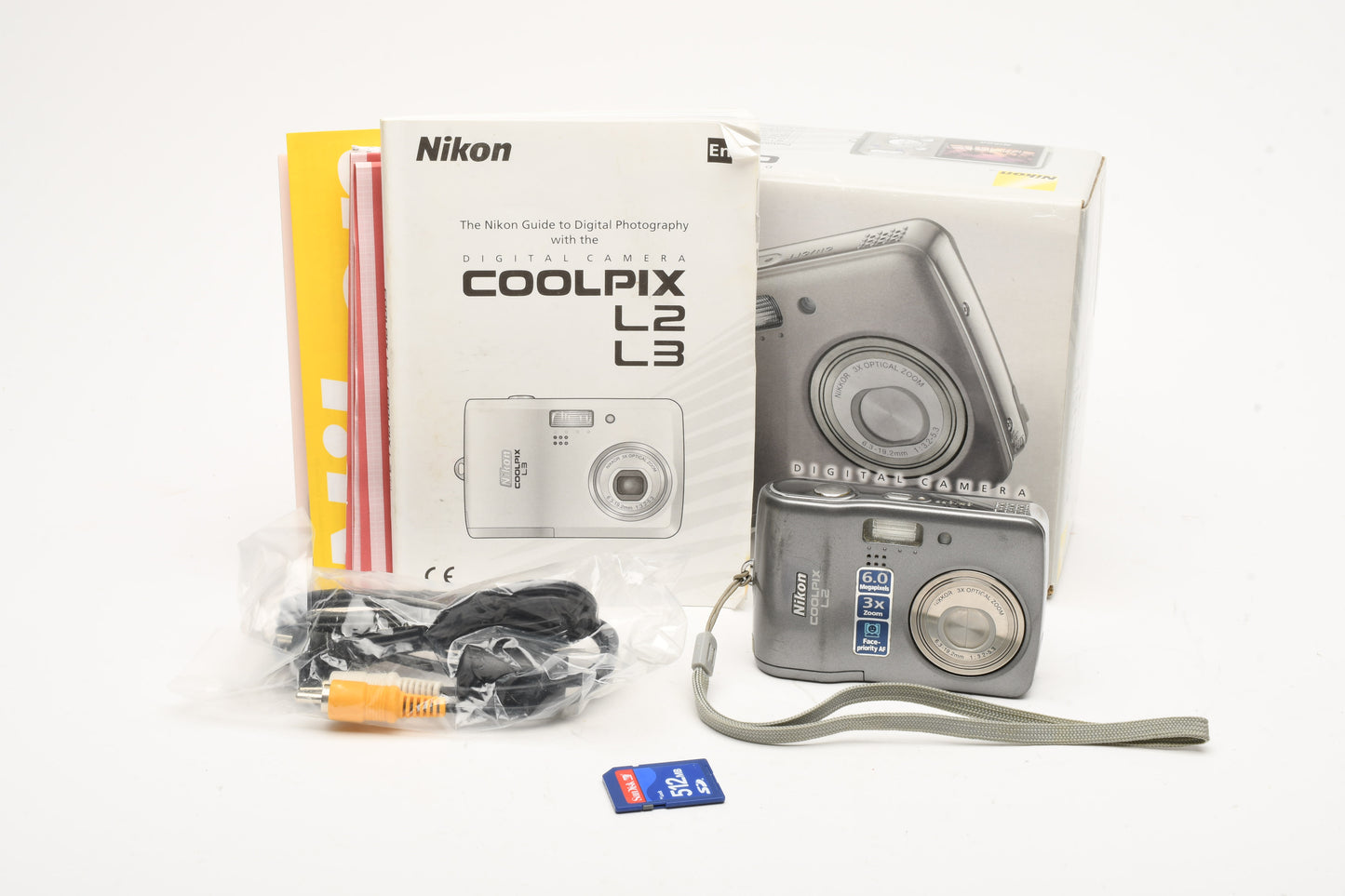 Nikon Coolpix L2 6MP Digital Point&Shoot Camera (Gray), Tested, Boxed