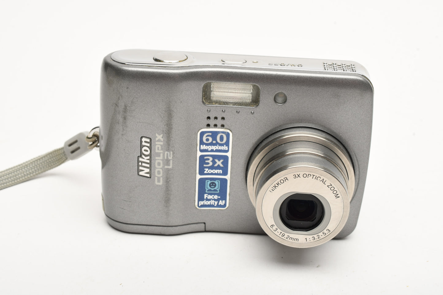 Nikon Coolpix L2 6MP Digital Point&Shoot Camera (Gray), Tested, Boxed