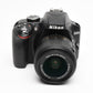 Nikon D3300 DSLR w/18-55mm zoom Batt, charger, strap, Only 3396 Acts