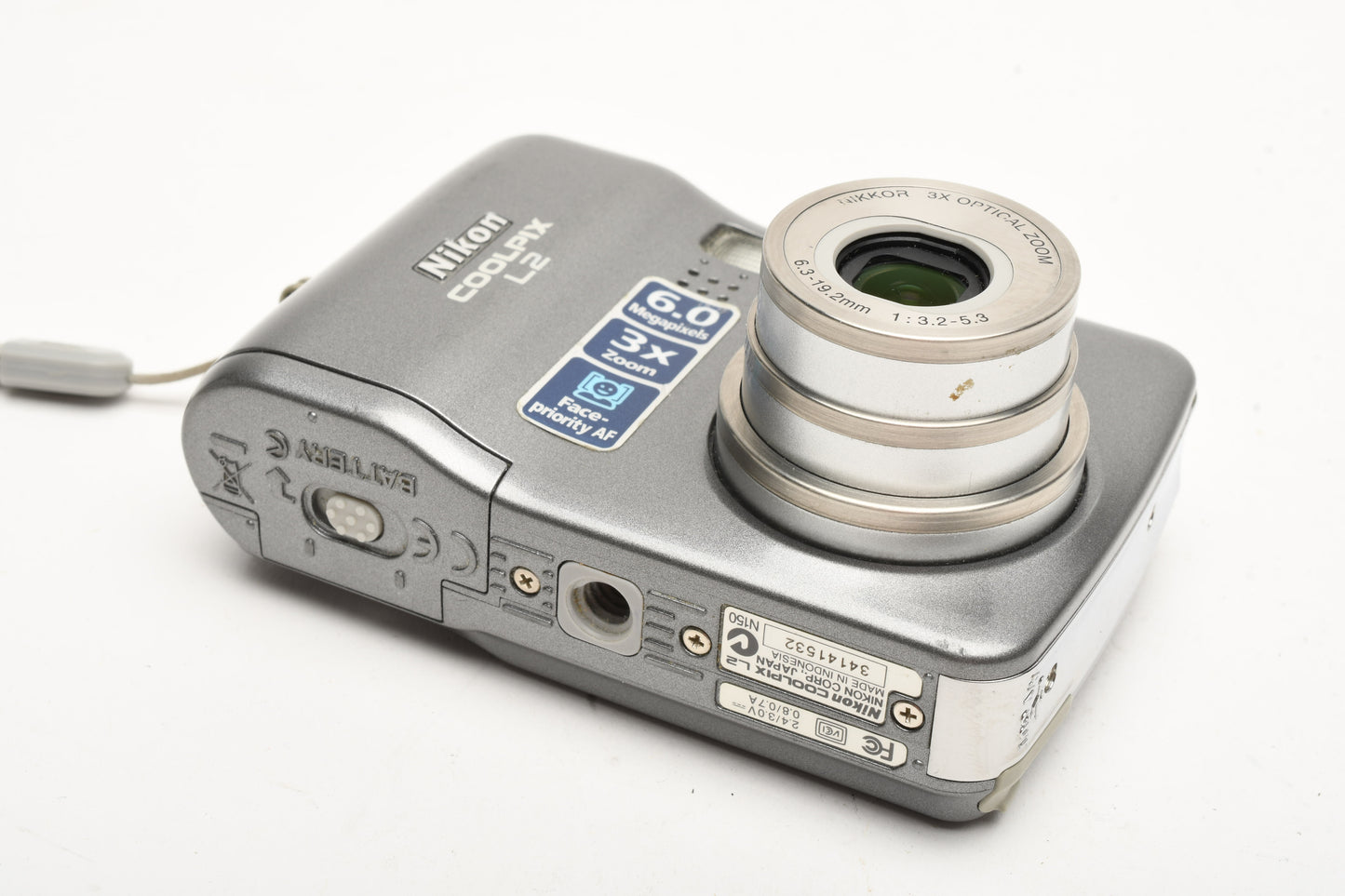 Nikon Coolpix L2 6MP Digital Point&Shoot Camera (Gray), Tested, Boxed