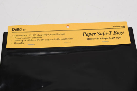 Delta 1 Safe-T-Bags for Film and Paper (10 x 12", 5-Pack) - NEW