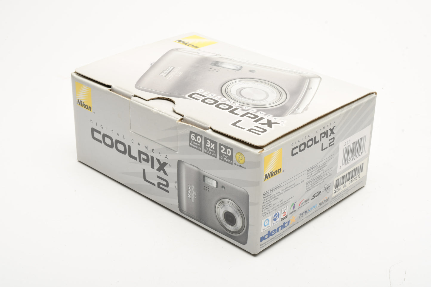 Nikon Coolpix L2 6MP Digital Point&Shoot Camera (Gray), Tested, Boxed