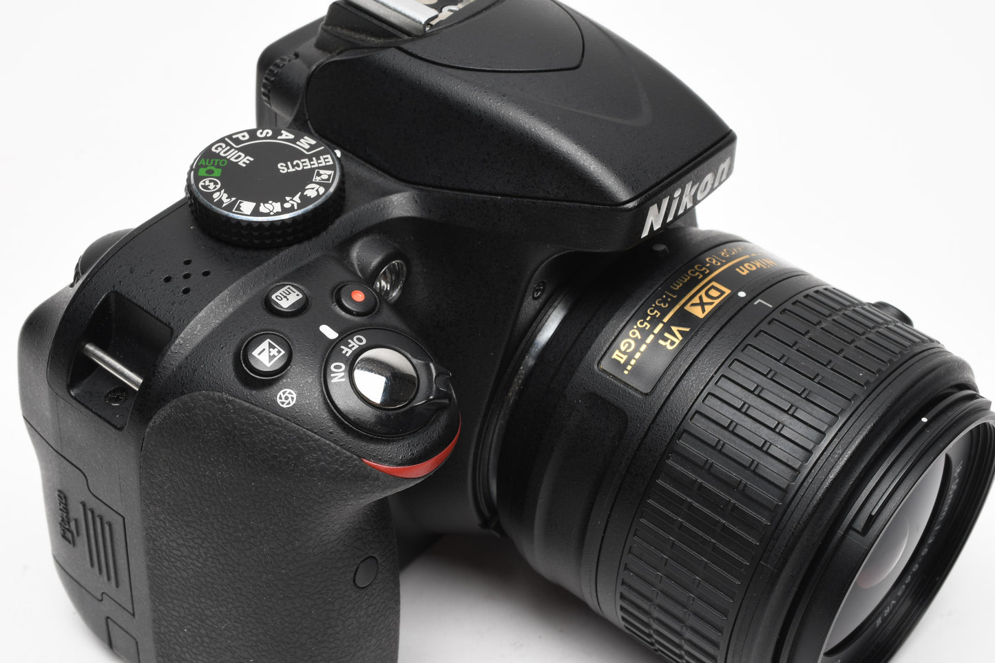 Nikon D3300 DSLR w/18-55mm zoom Batt, charger, strap, Only 3396 Acts