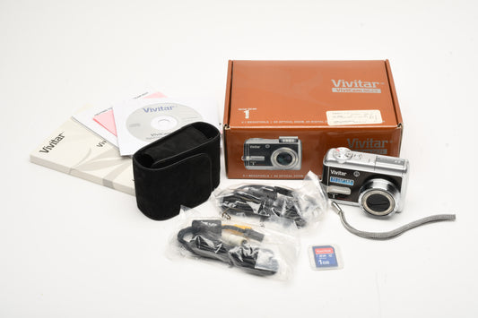 Vivitar Vivicam 8625 8.1MP Digital Point&Shoot Camera (Gray), Tested, Boxed