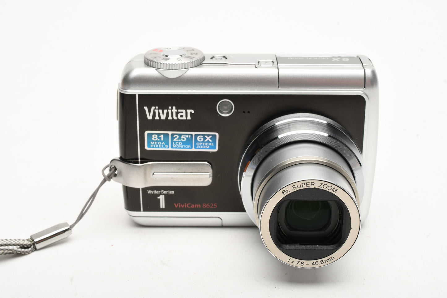 Vivitar Vivicam 8625 8.1MP Digital Point&Shoot Camera (Gray), Tested, Boxed
