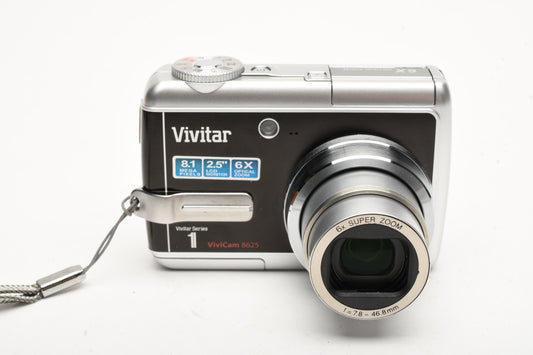 Vivitar Vivicam 8625 8.1MP Digital Point&Shoot Camera (Gray), Tested, Boxed