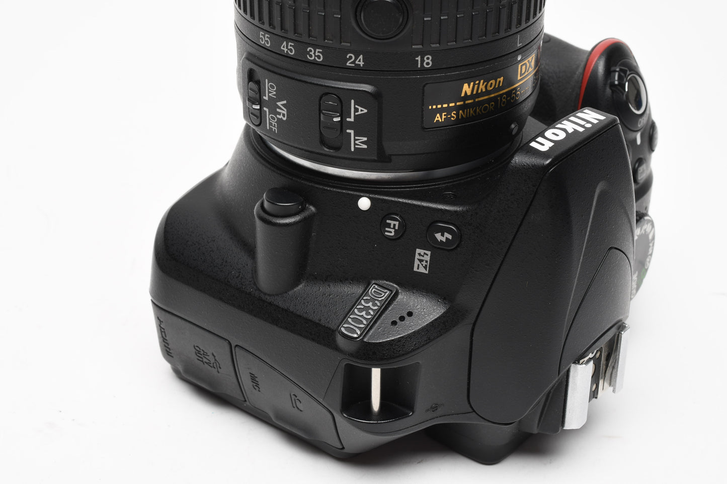 Nikon D3300 DSLR w/18-55mm zoom Batt, charger, strap, Only 3396 Acts