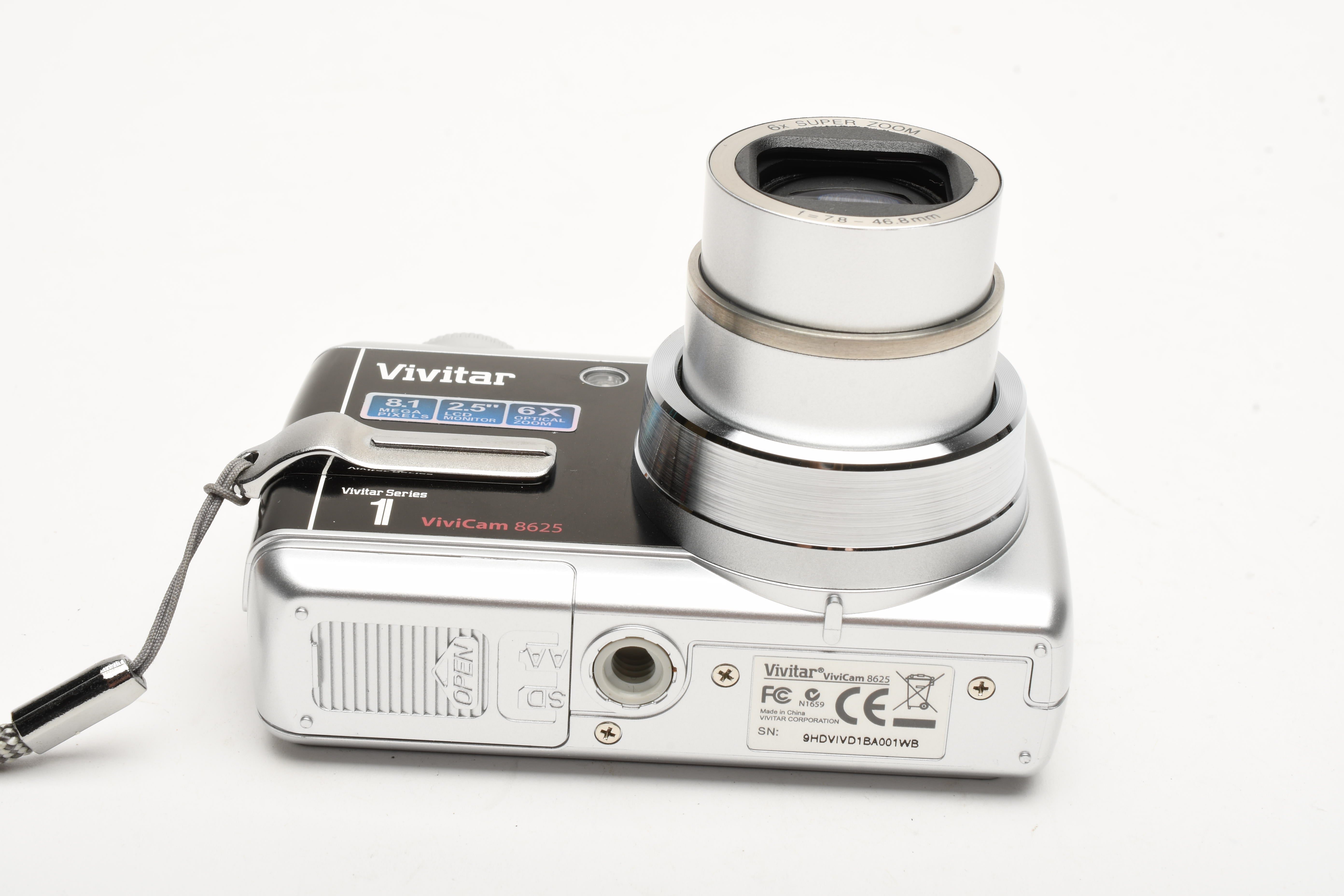 Vivitar Vivicam 8625 8.1MP Digital Point&Shoot Camera (Gray