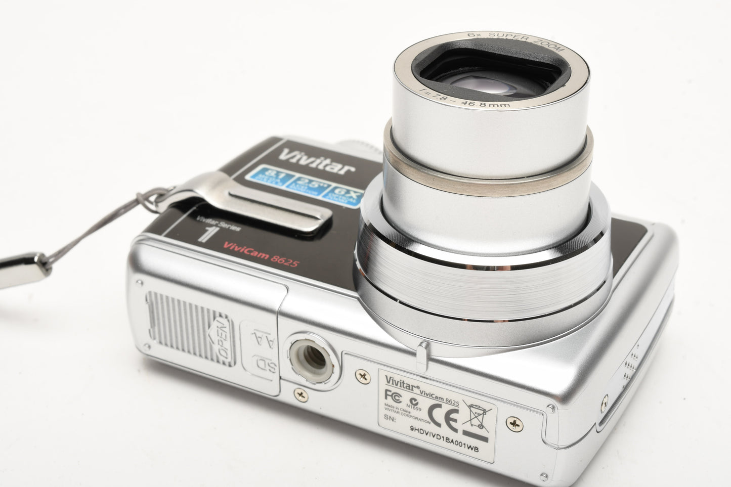 Vivitar Vivicam 8625 8.1MP Digital Point&Shoot Camera (Gray), Tested, Boxed