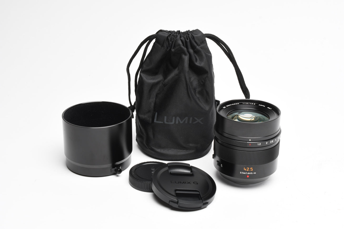 Panasonic Leica DG Nocticron 42.5mm f1.2 ASPH. POWER O.I.S., Hood, Mint- USA