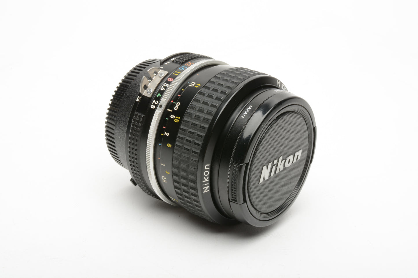 Nikon Nikkor 28mm AI mount lens, caps, nice & clean _+ UV filter