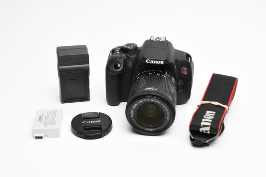 Canon EOS Rebel T5i DSLR w/18-55mm f3.5-5.6 IS STN zoom, 33K Acts