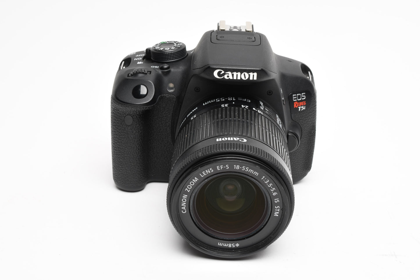 Canon EOS Rebel T5i DSLR w/18-55mm f3.5-5.6 IS STN zoom, 33K Acts