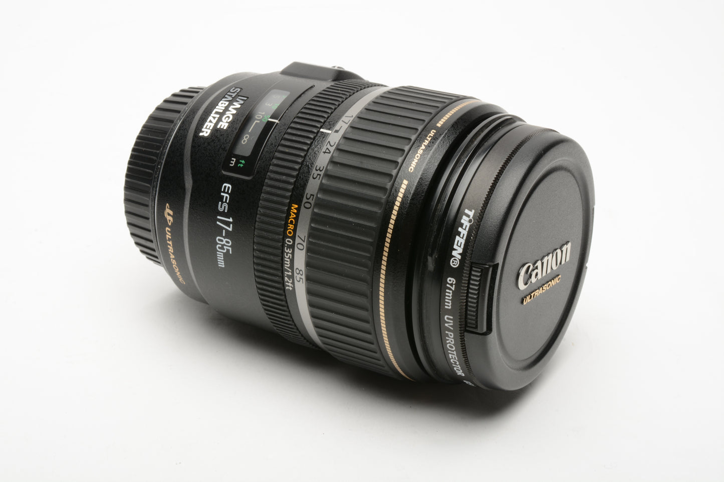 Canon EFS 17-85mm f4-5.6 IS USM zoom lens, UV, hood, *Manual Focus Only!