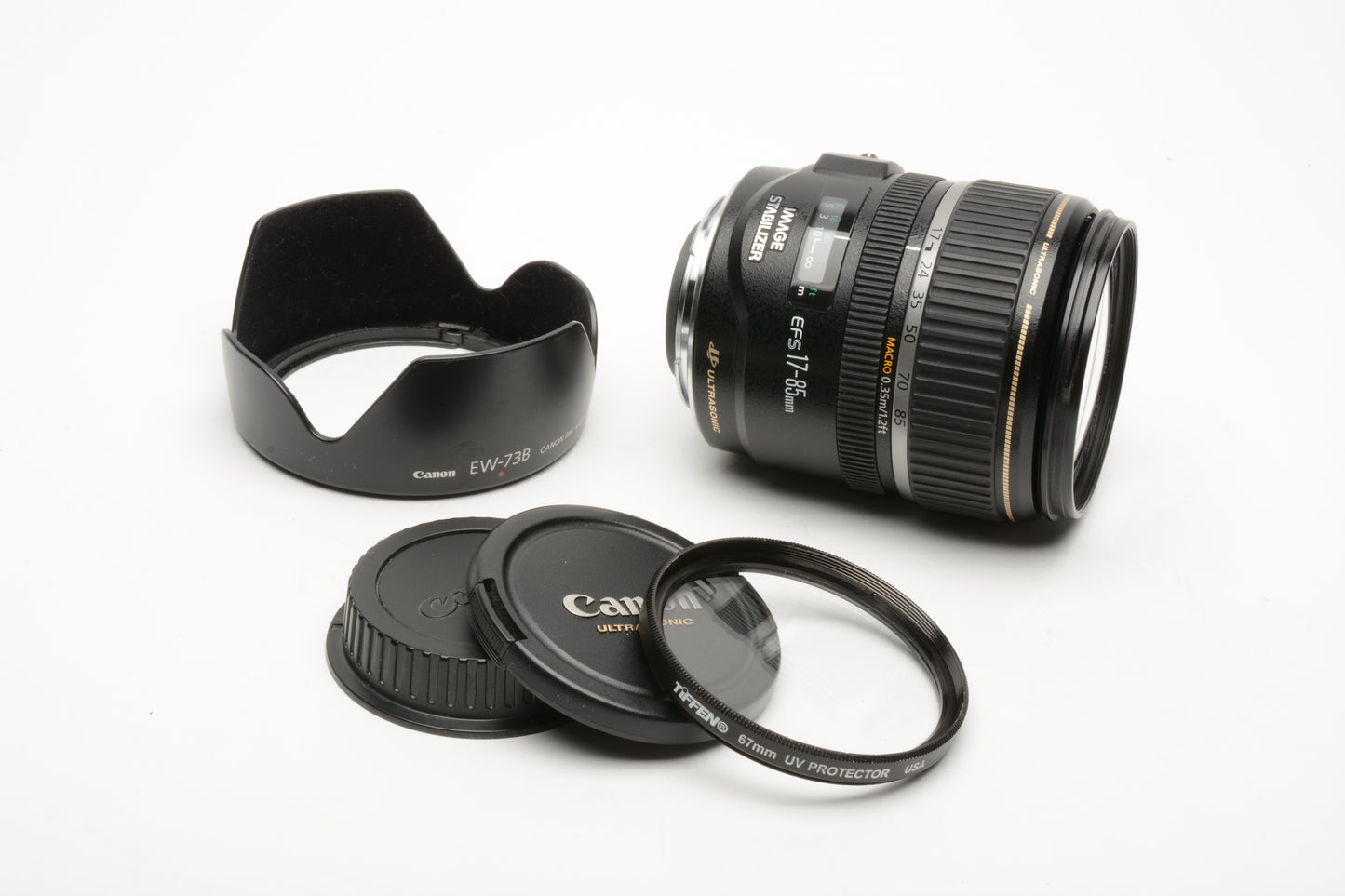 Canon EFS 17-85mm f4-5.6 IS USM zoom lens, UV, hood, *Manual Focus Only!