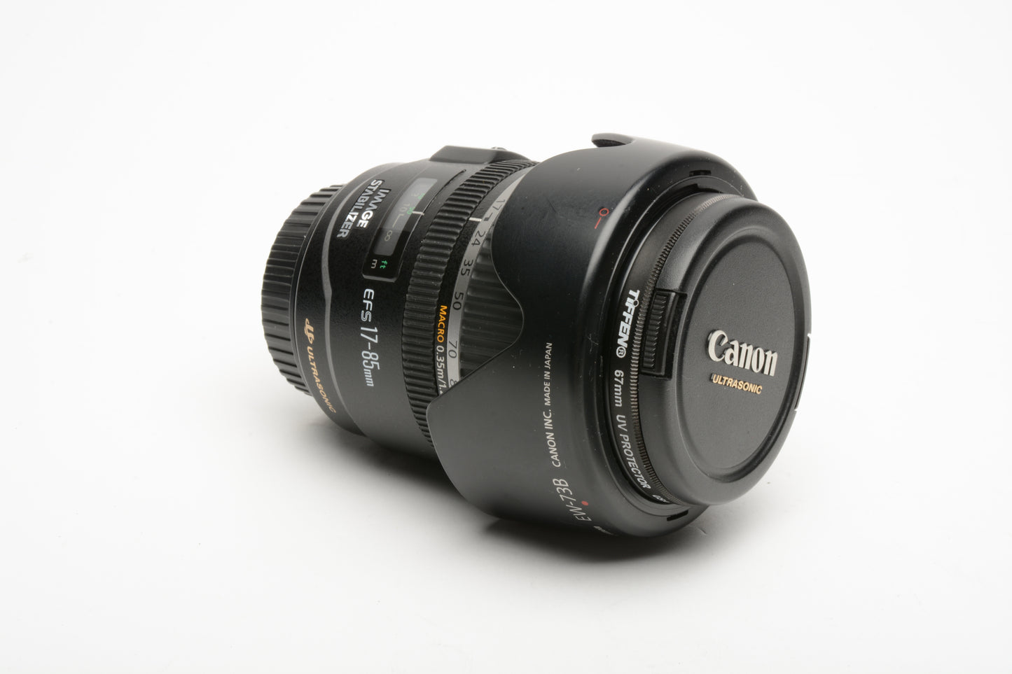 Canon EFS 17-85mm f4-5.6 IS USM zoom lens, UV, hood, *Manual Focus Only!