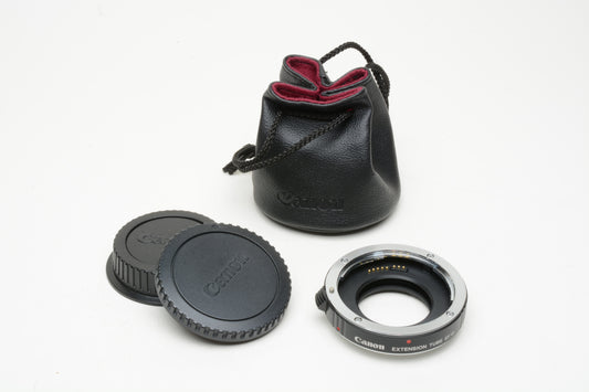 Canon EF-12 Extension Tube w/Caps & Pouch, Mint-