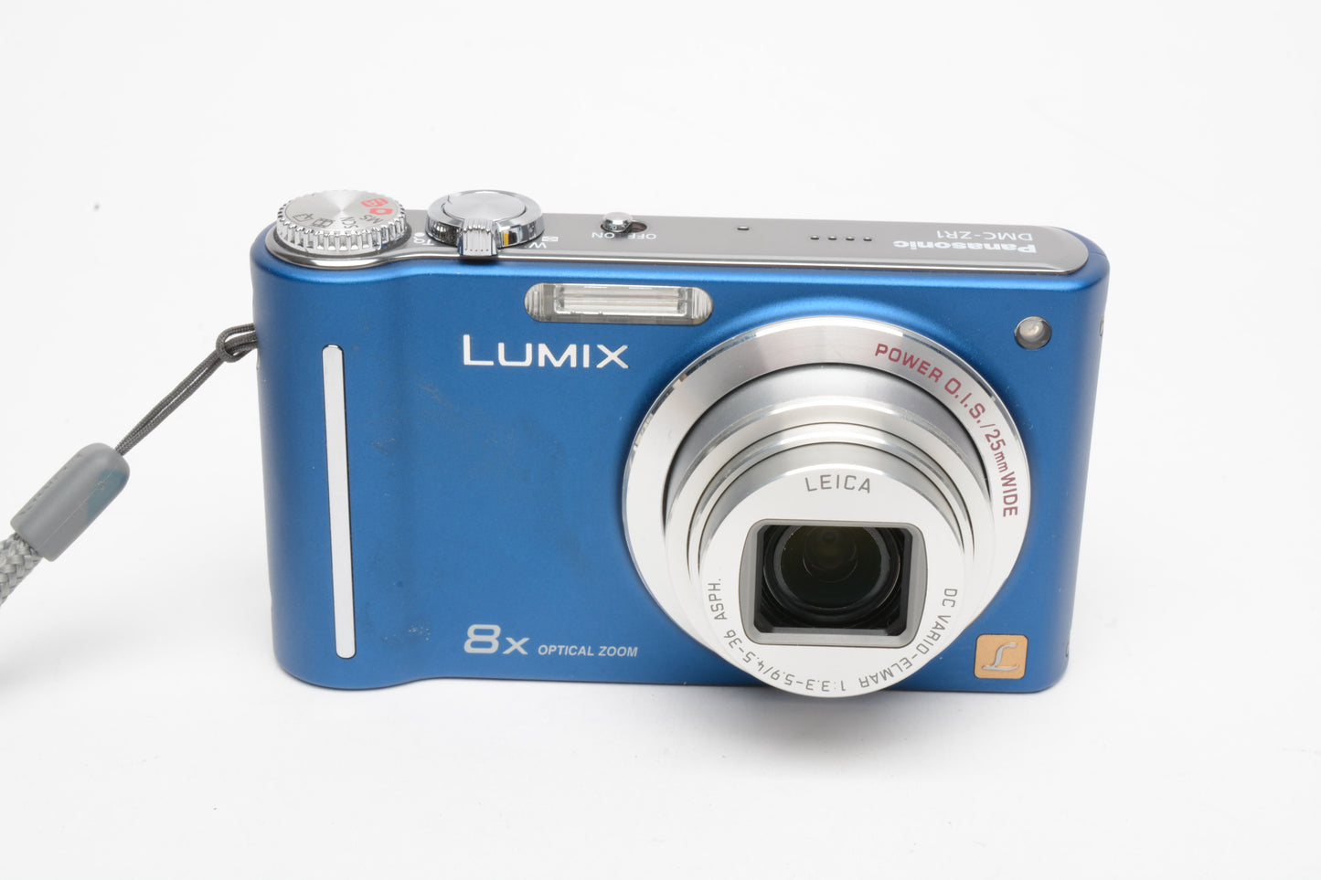 Panasonic Lumix ZR-1 8X Zoom 12.1MP Digital Point&Shoot Camera, Blue, Boxed