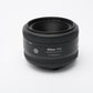 Nikon AF Nikkor 50mm f1.8D prime lens, very clean, nice prime lens w/caps +UV