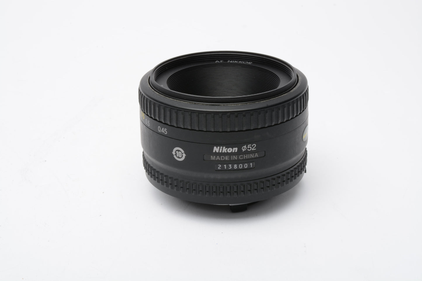 Nikon AF Nikkor 50mm f1.8D prime lens, very clean, nice prime lens w/caps +UV