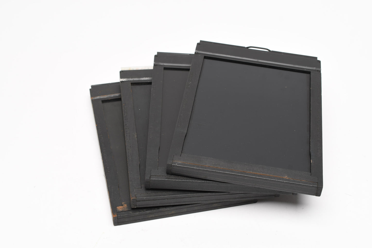 4X Eastman Folmer Graflex Wood 5x7 cut sheet film holders (Set of 4) Clean!