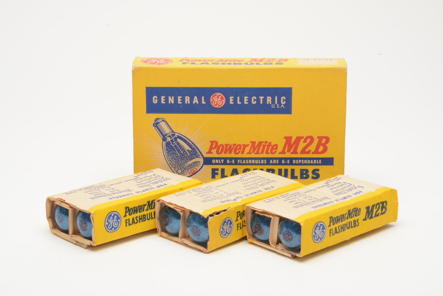 12X GE Power Mite M2B Flashbulbs (Pack of 12)