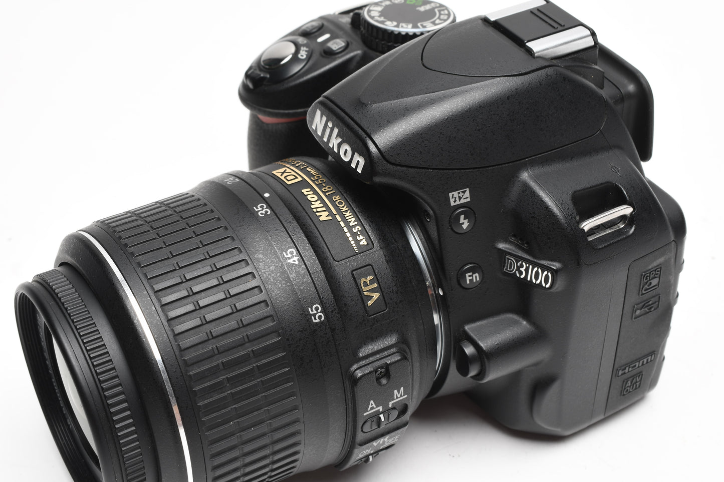 Nikon D3100 DSLR w/Nikkor AFS 18-55mm f3.5-5.6G VR, 2 batts+charger 8699 Acts