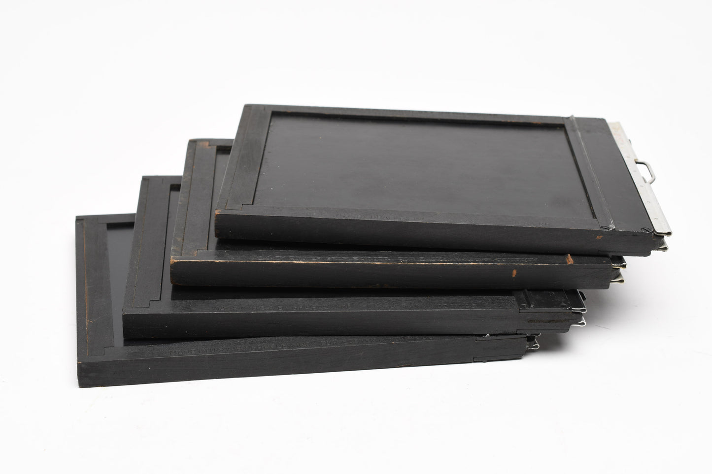 4X Eastman Folmer Graflex Wood 5x7 cut sheet film holders (Set of 4) Clean!