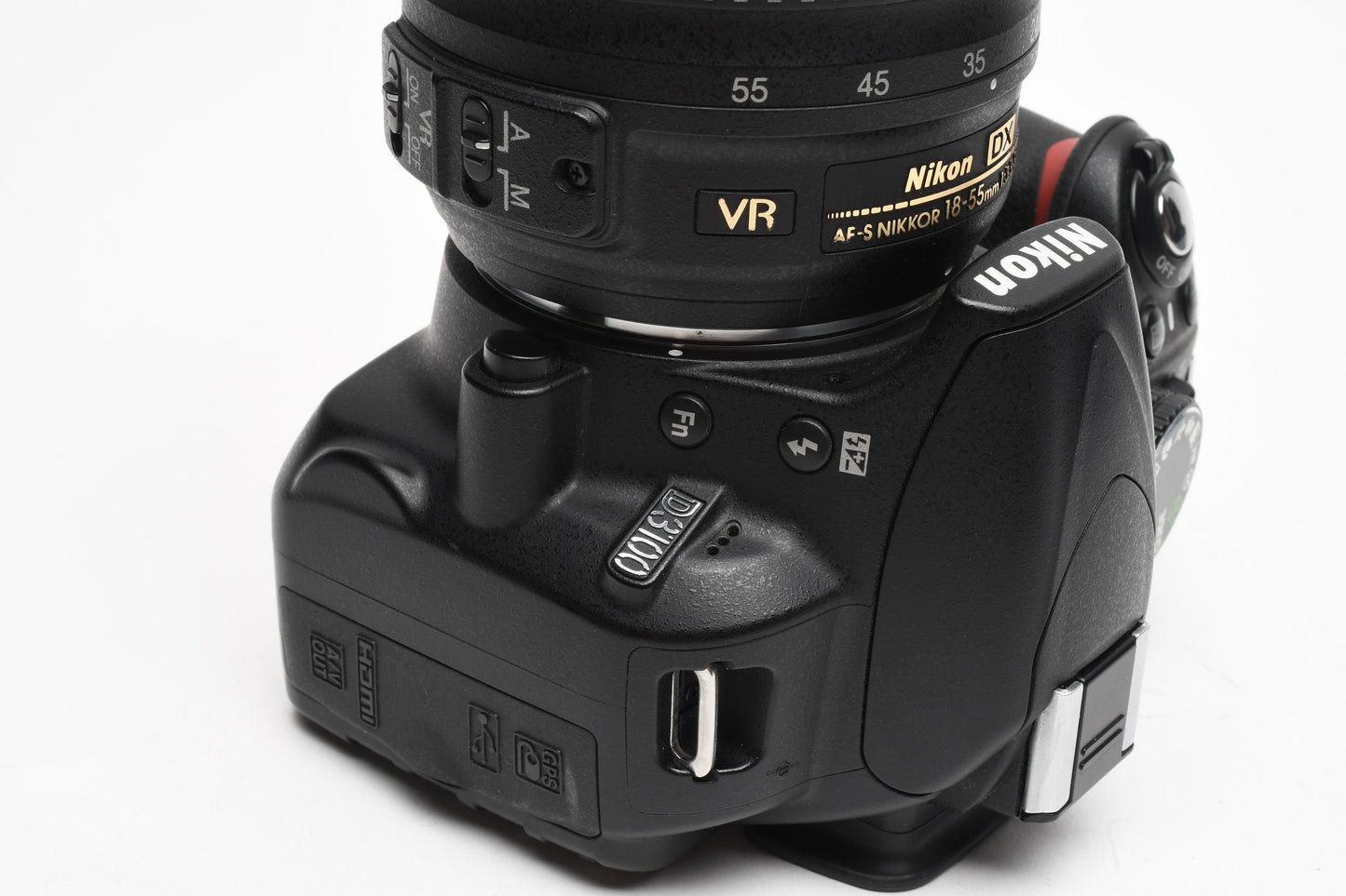 Nikon D3100 DSLR w/Nikkor AFS 18-55mm f3.5-5.6G VR, 2 batts+charger 8699 Acts