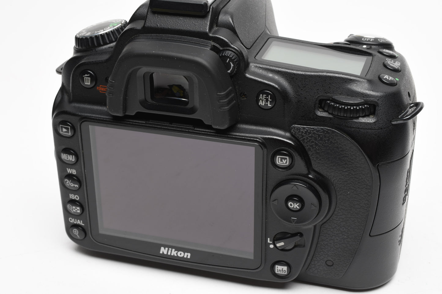 Nikon D90 DSLR body, batt, charger, strap, 12,291 Acts, Clean