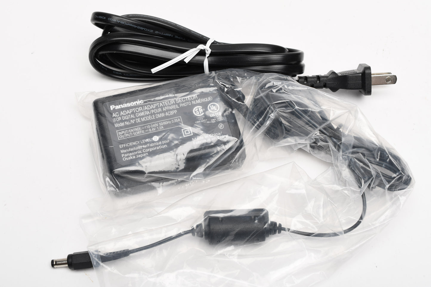 Panasonic DMW-AC8 Genuine AC Adapter, Mint, Boxed
