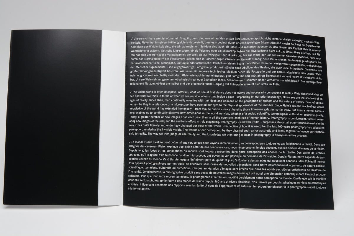 Leica In/visible my point of view catalog (German & English)