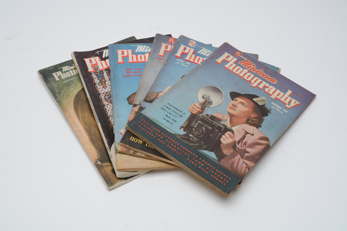 Minicam Photography magazines (Vintage WWII 1942-1948 bundle of six)