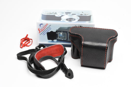 Leica D-Lux 7 Leicatime Luigi Crescenzi leather case+ strap, Red stitching, NIB