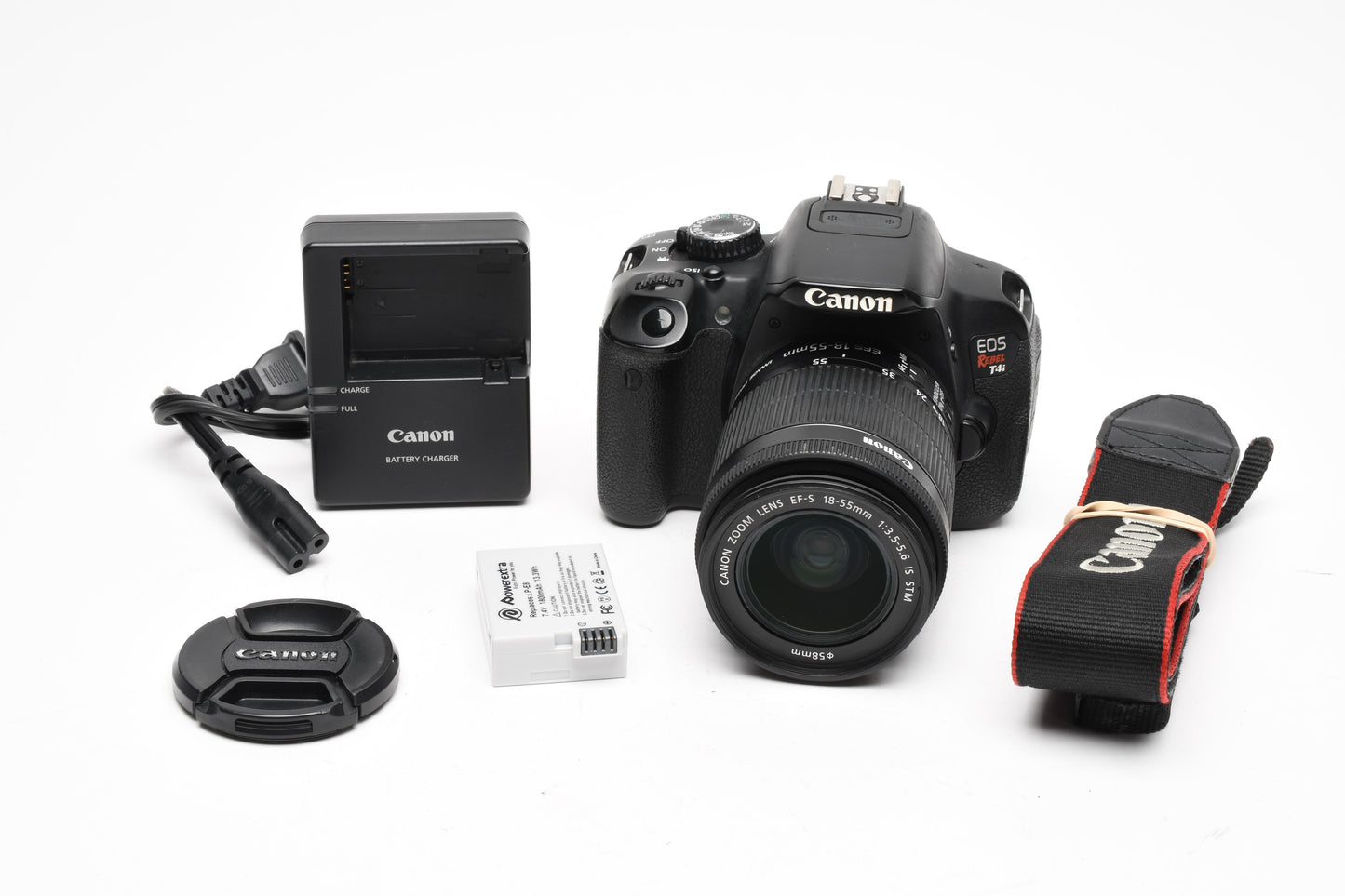 Canon EOS Rebel T4i DSLR w/18-55mm f3.5-5.6 IS  STM zoom, 90K Acts