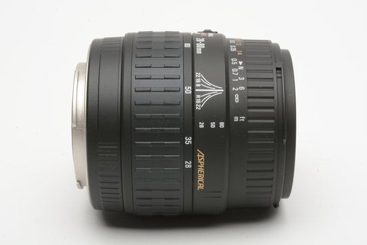 Sigma AF 28-80mm f3.5-5.6 II Macro zoom w/hood+caps Maxxum or Sony A mount