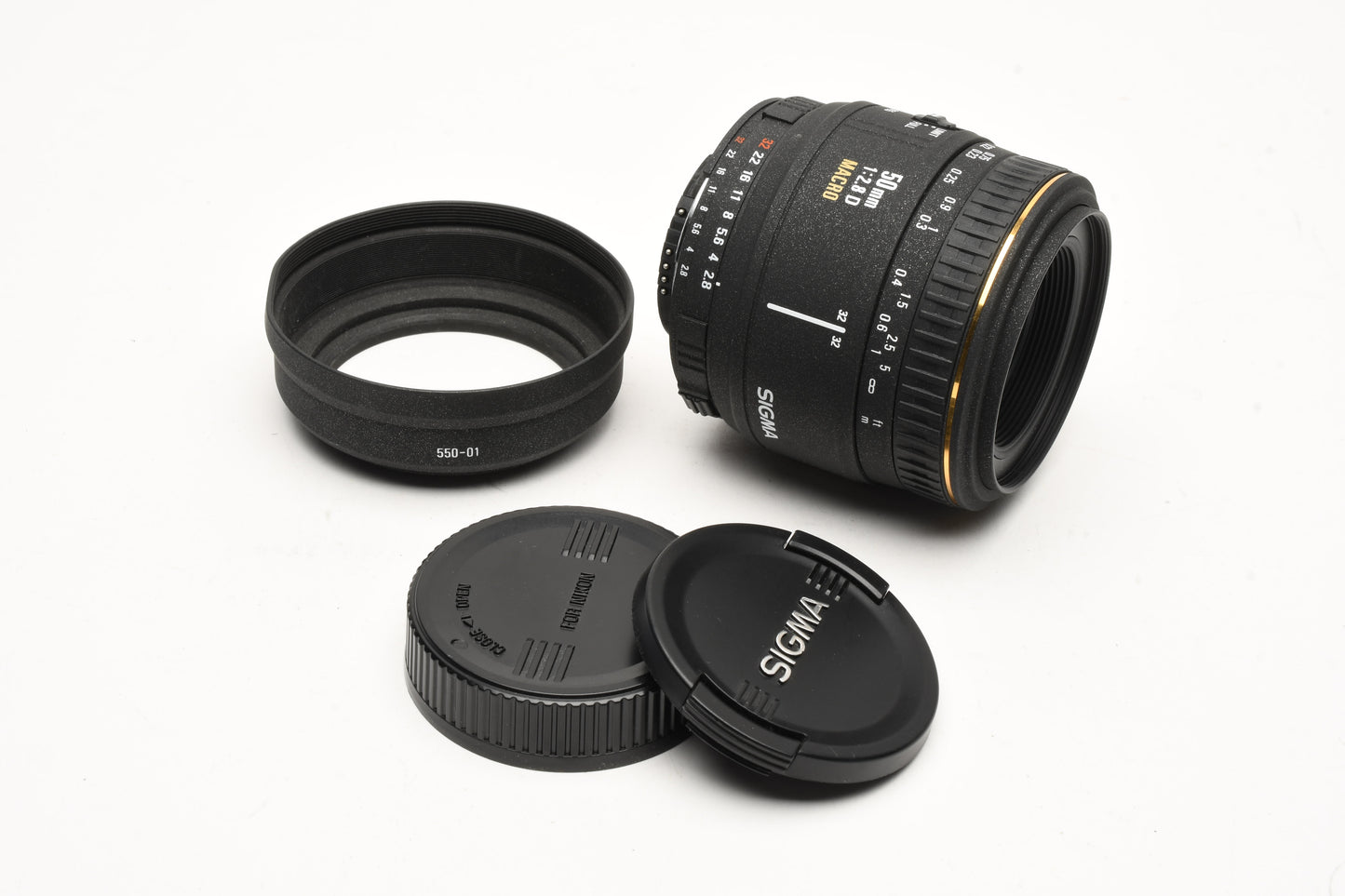 Sigma AF EX 50mm f2.8D Macro lens for Nikon, Very clean, Sharp! w/Hood