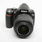 Nikon D40 DSLR body w/Nikkor 18-55mm f3.5-5.6G VR, batt+charger, 1852 Acts!