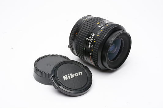 Nikon AF 35-80mm f4-5.6D compact zoom lens, caps, Very clean!