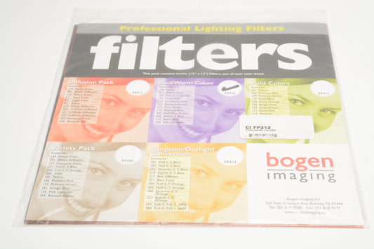 Bogen Imaging 12X 12x12" Cool/Warm Colors Filter Pack FP212 - New