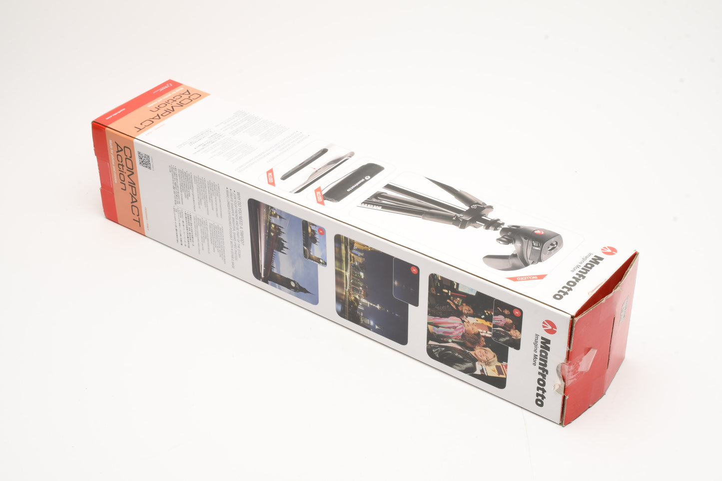 Manfrotto Compact Action Aluminum Tripod (Black), New in Box