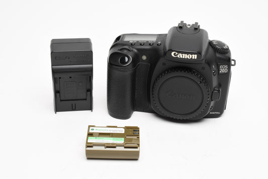 Canon EOS 20D DSLR body, batt, charger, Tested, Good!