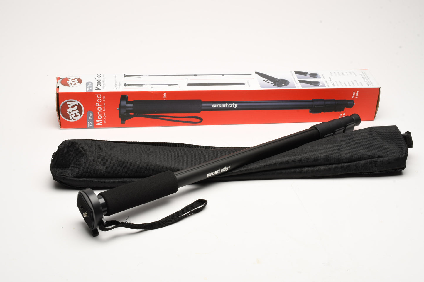 Circuit City 72" Pro Monopod w/QR head, spiked foot, New in box