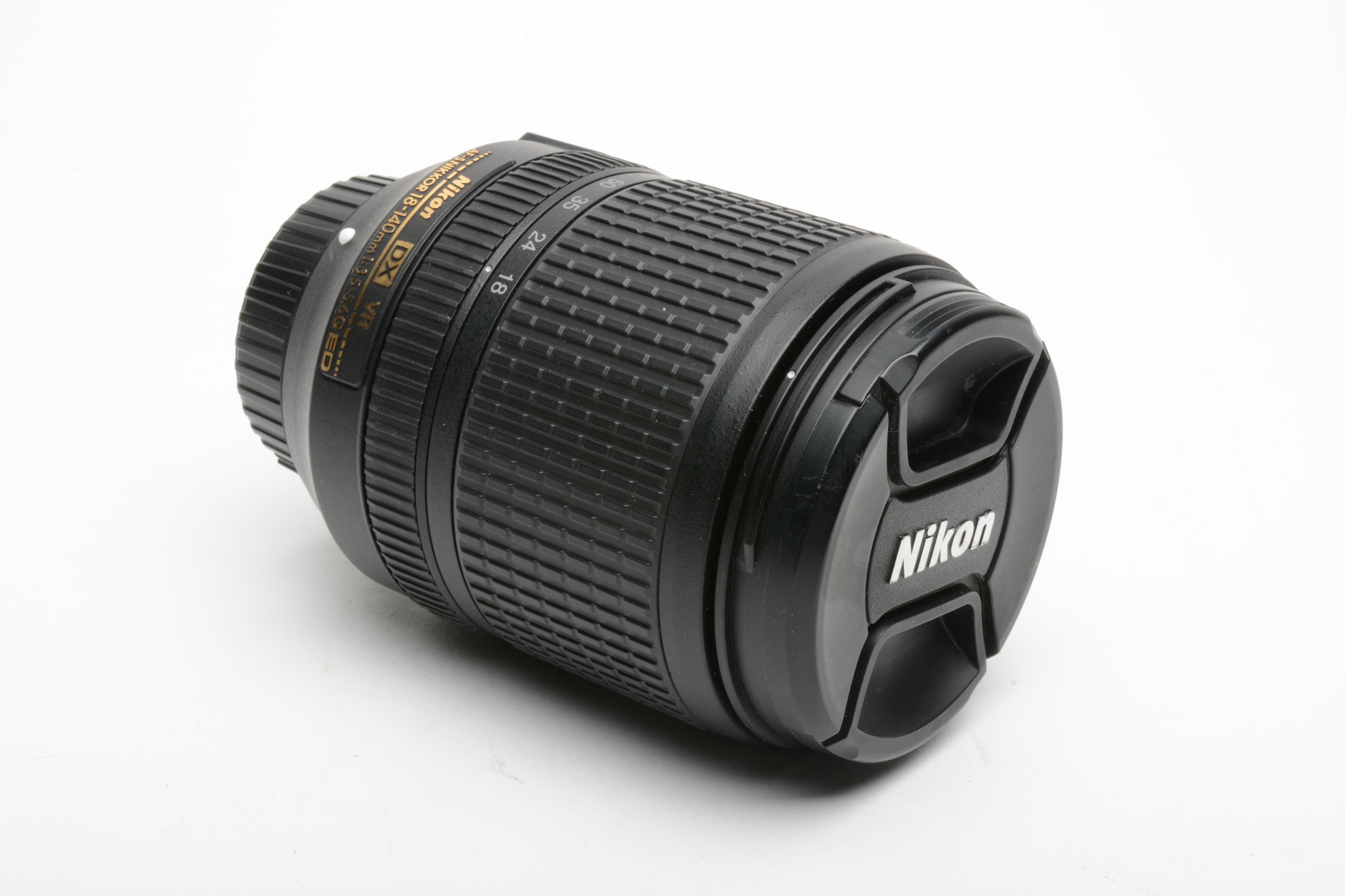 Nikon Nikkor AF-S DX 18-140mm f/3.5-5.6 G ED VR Lens w/Caps, Nice