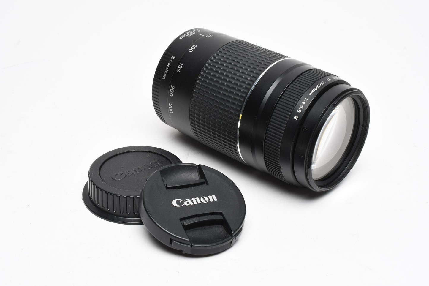 Canon EF 75-300mm f4-5.6 III Telephoto zoom lens, caps, Great!