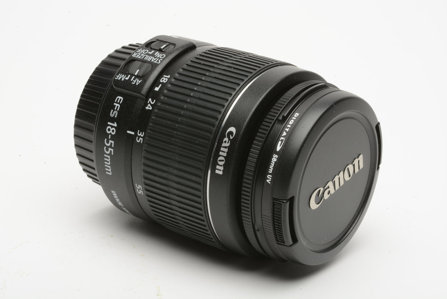 Canon EF-S 18-55mm f3.5-5.6 IS II w/caps, UV filter, very clean