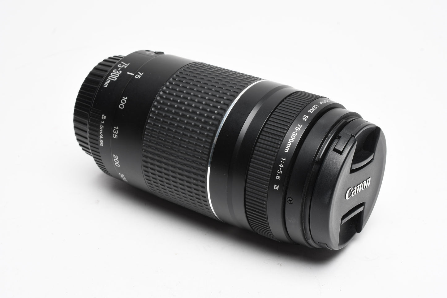 Canon EF 75-300mm f4-5.6 III Telephoto zoom lens, caps, Great!