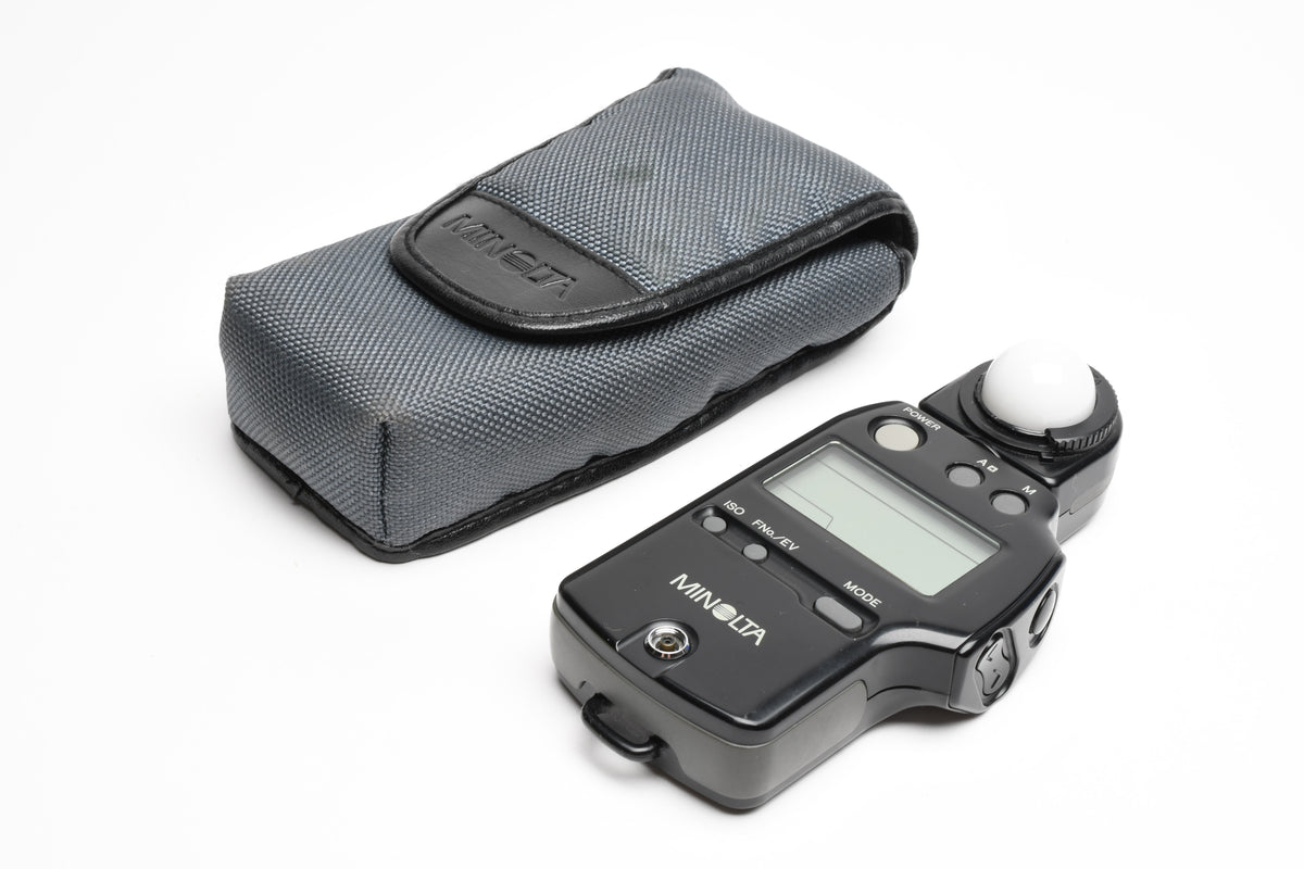 Minolta Autometer IVF Incident and flash meter in case, Tested, accurate, clean